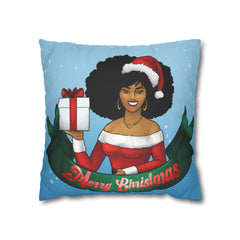 African American Mrs. Claus Christmas Pillow Cover