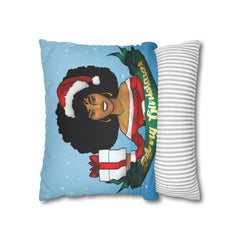 African American Mrs. Claus Christmas Pillow Cover