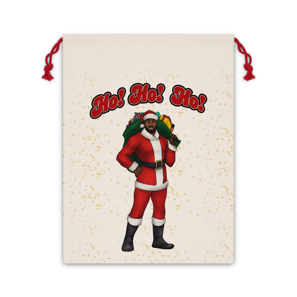 African American Santa Christmas Gift Bag