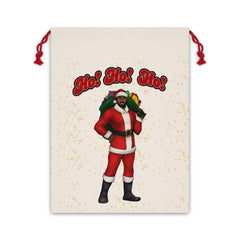 African American Santa Christmas Gift Bag