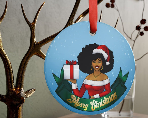 African American Mrs. Claus Ornament