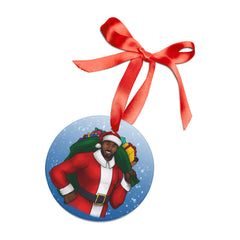 African American Santa Ornament